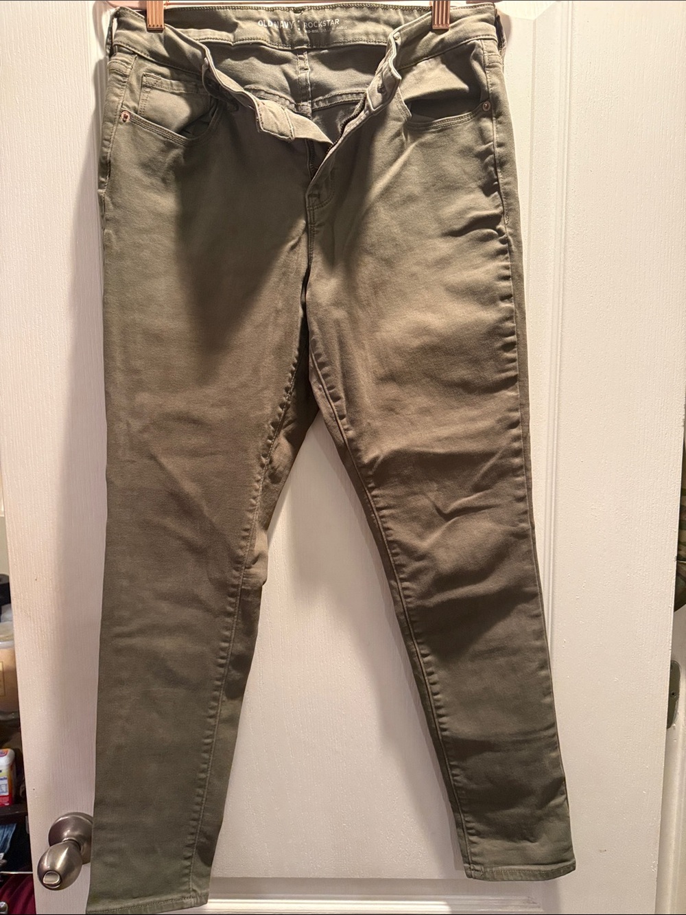 Old Navy Olive Slim Straight Pants